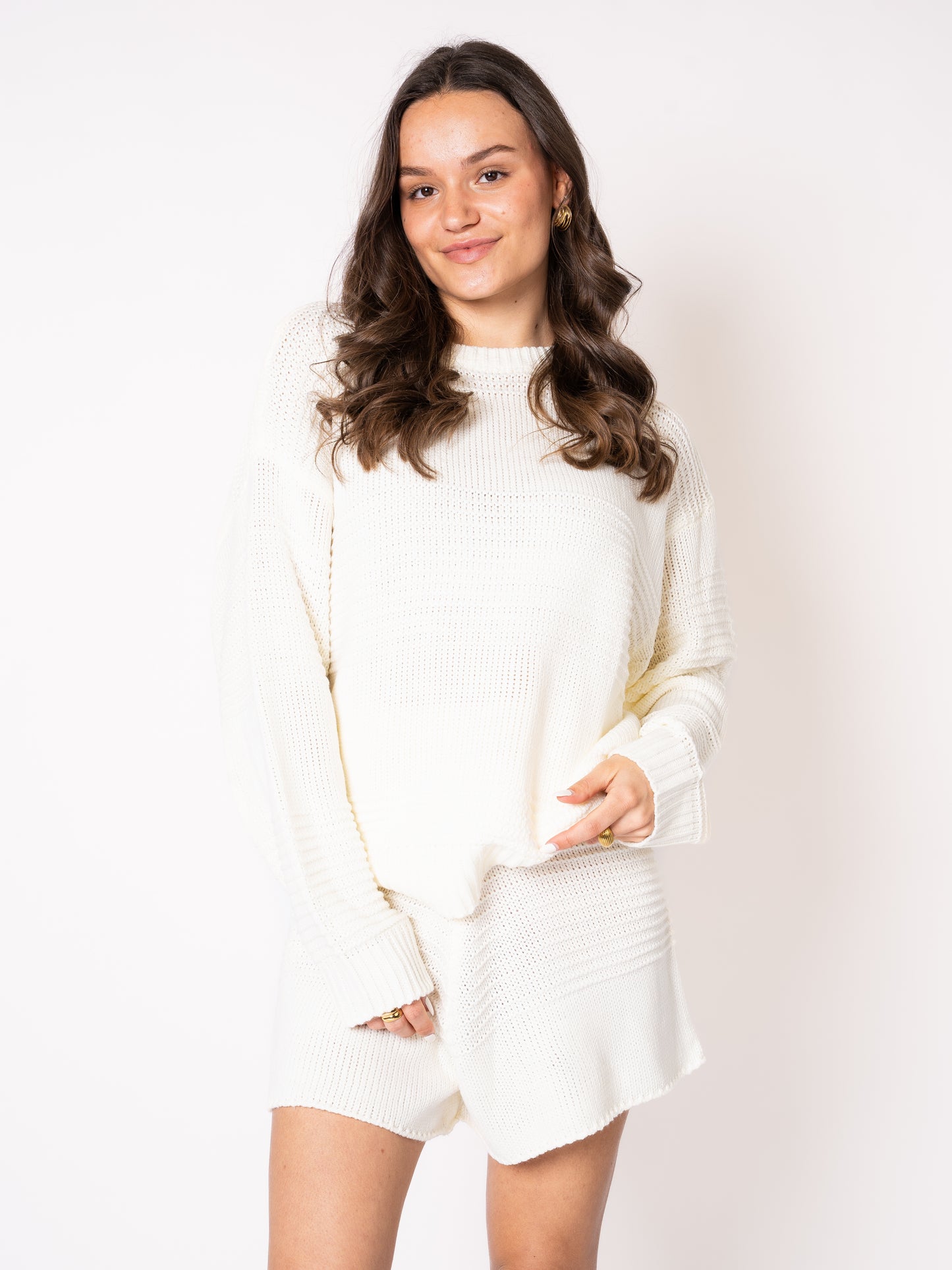 Slow it Down Knit Sweater - Weiß