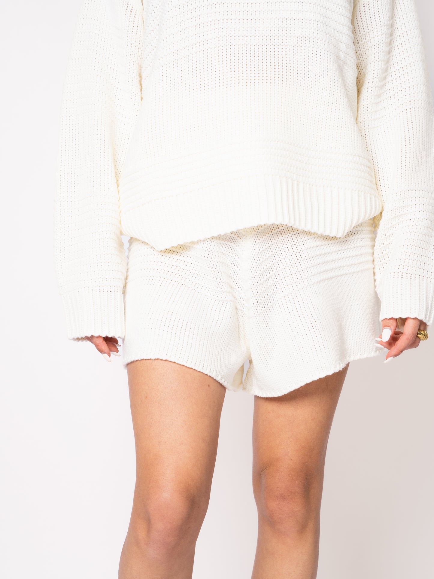 Slow it Down Knit Shorts - Weiß