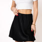 Silky Sleek Miniskirt - Schwarz