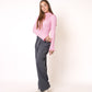 LUCKY DEAL 1180 Ruffle Stripes Longsleeve - Rosa - vom Umtausch ausgeschlossen -