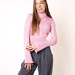 LUCKY DEAL 1180 Ruffle Stripes Longsleeve - Rosa - vom Umtausch ausgeschlossen -