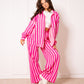 Musselinbluse Bold Stripes - Pink/Rosa