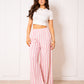 Musselinhose Medium Bold Stripes - Rosa/Weiß