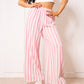 Musselinhose Medium Bold Stripes - Rosa/Weiß