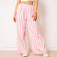 Musselinhose Medium Bold Stripes - Rosa/Weiß