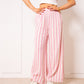 Musselinhose Medium Bold Stripes - Rosa/Weiß