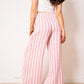 Musselinhose Medium Bold Stripes - Rosa/Weiß