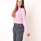 LUCKY DEAL 1180 Ruffle Stripes Longsleeve - Rosa - vom Umtausch ausgeschlossen -