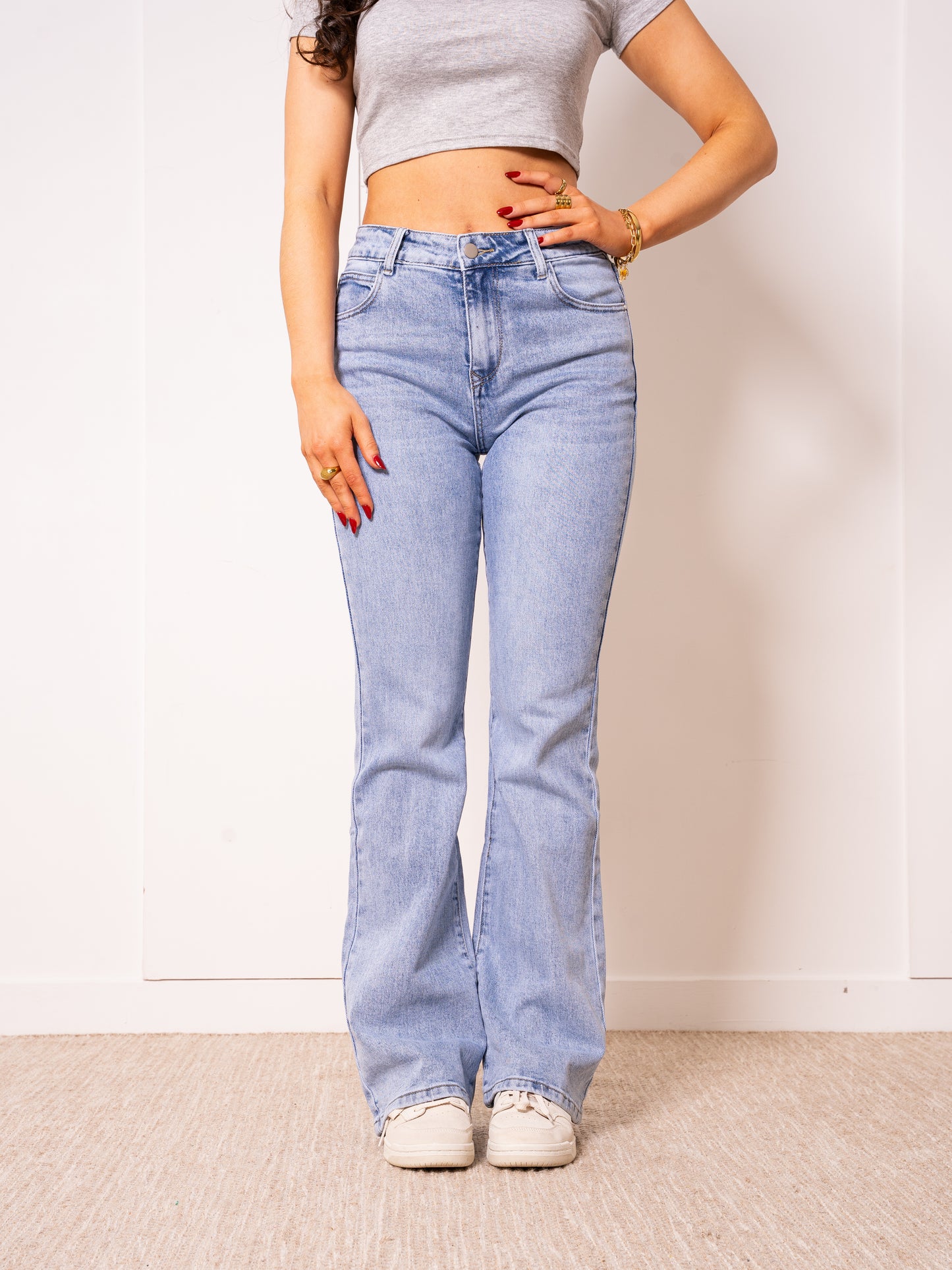 Flared Jeans - Denim Blue