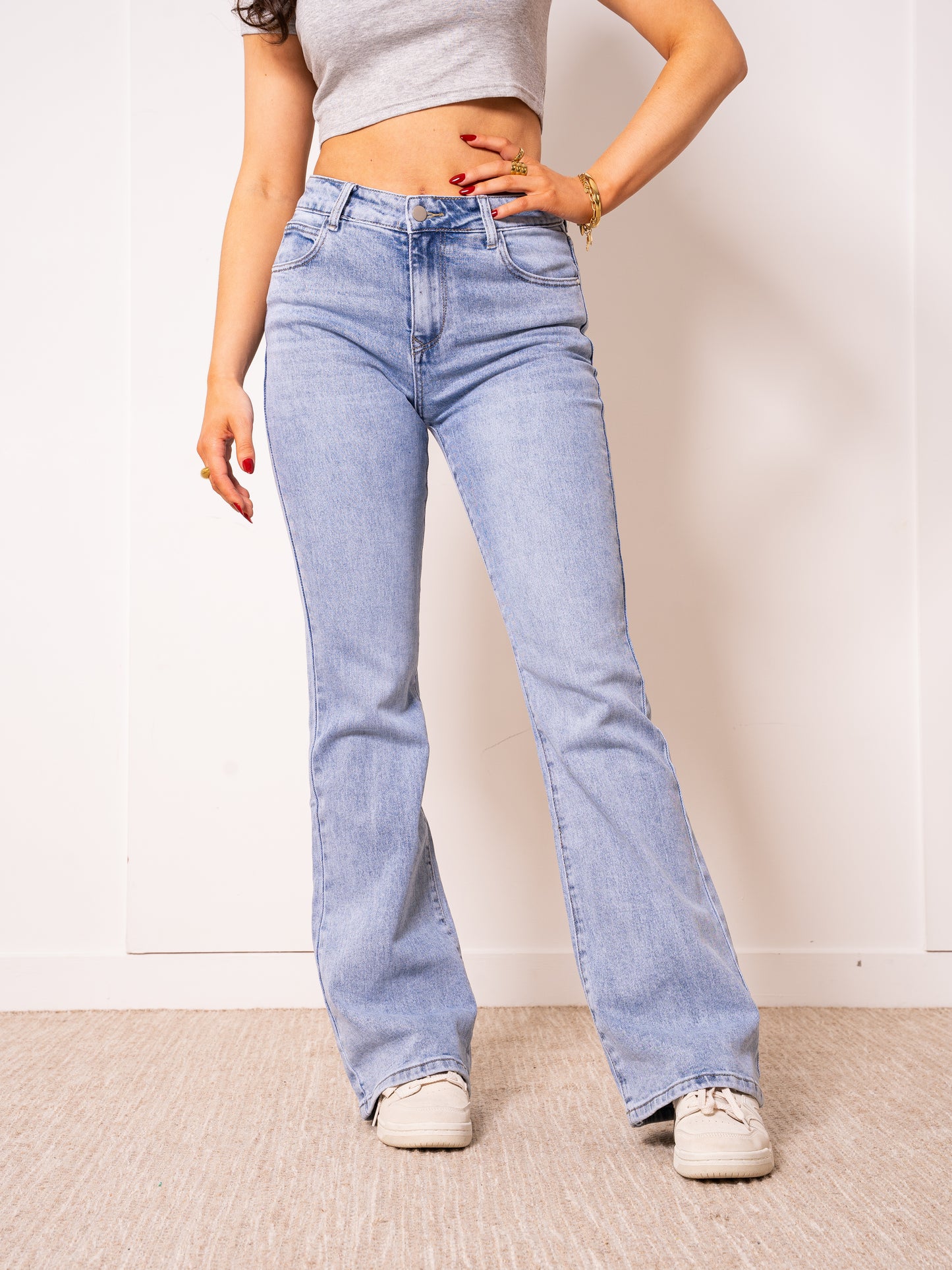 Flared Jeans - Denim Blue