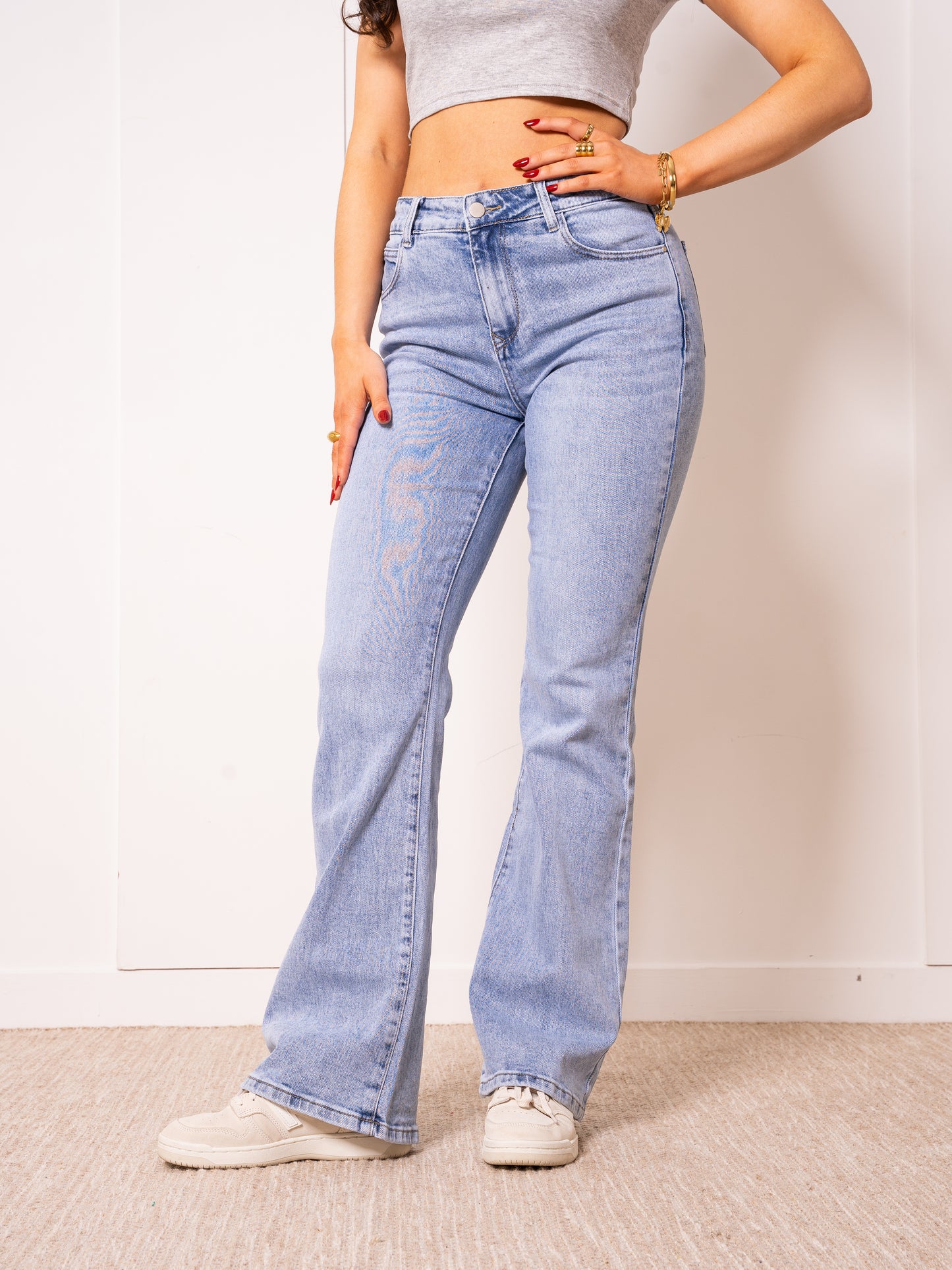 Flared Jeans - Denim Blue