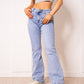 Flared Jeans - Denim Blue