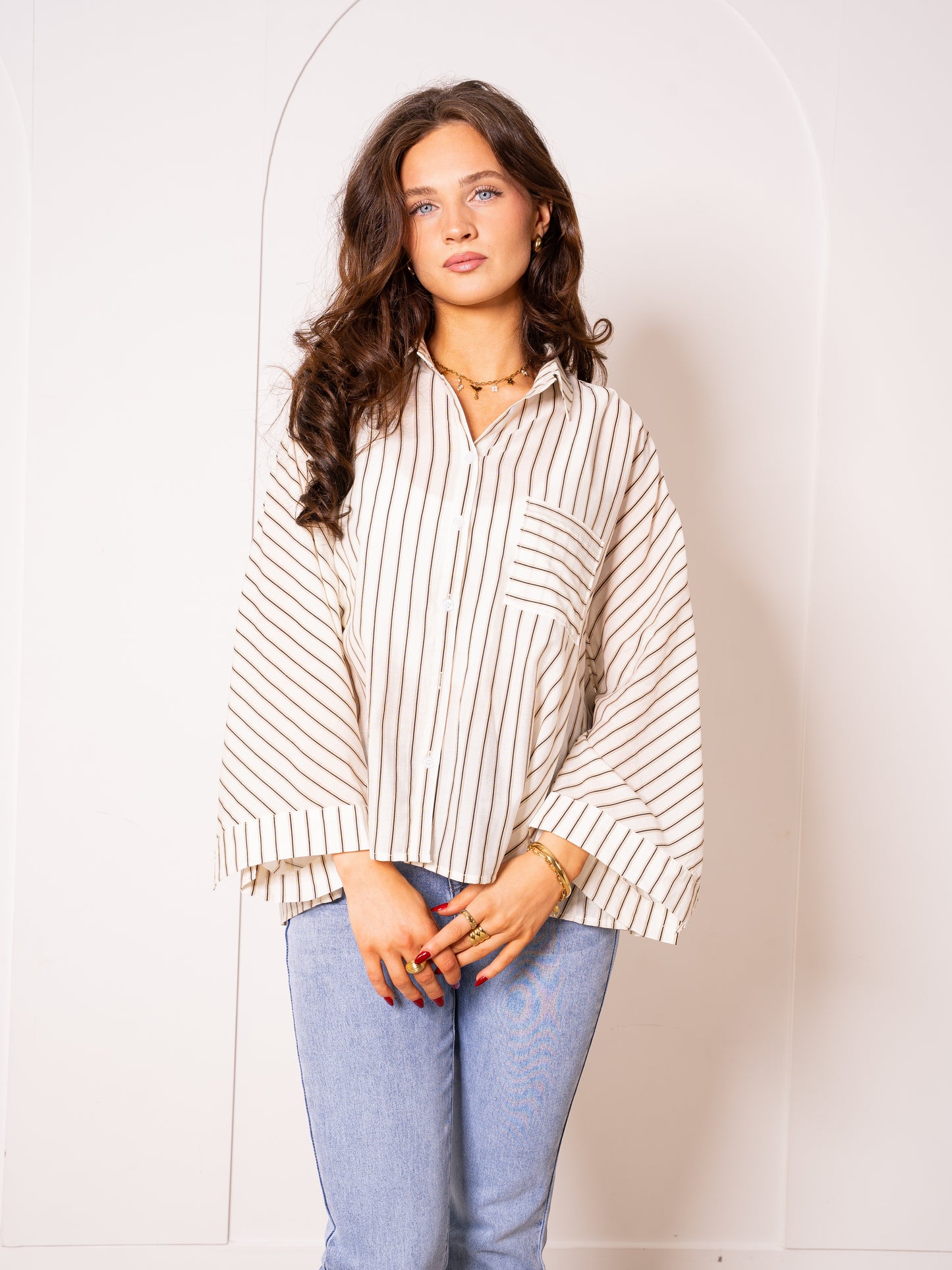 Oversize Striped Hemd