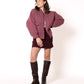 Bomberjacke Neve - Melange Bordeaux