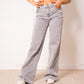 Tall | Mid Waist Extra Long Wide Leg Jeans - Grau