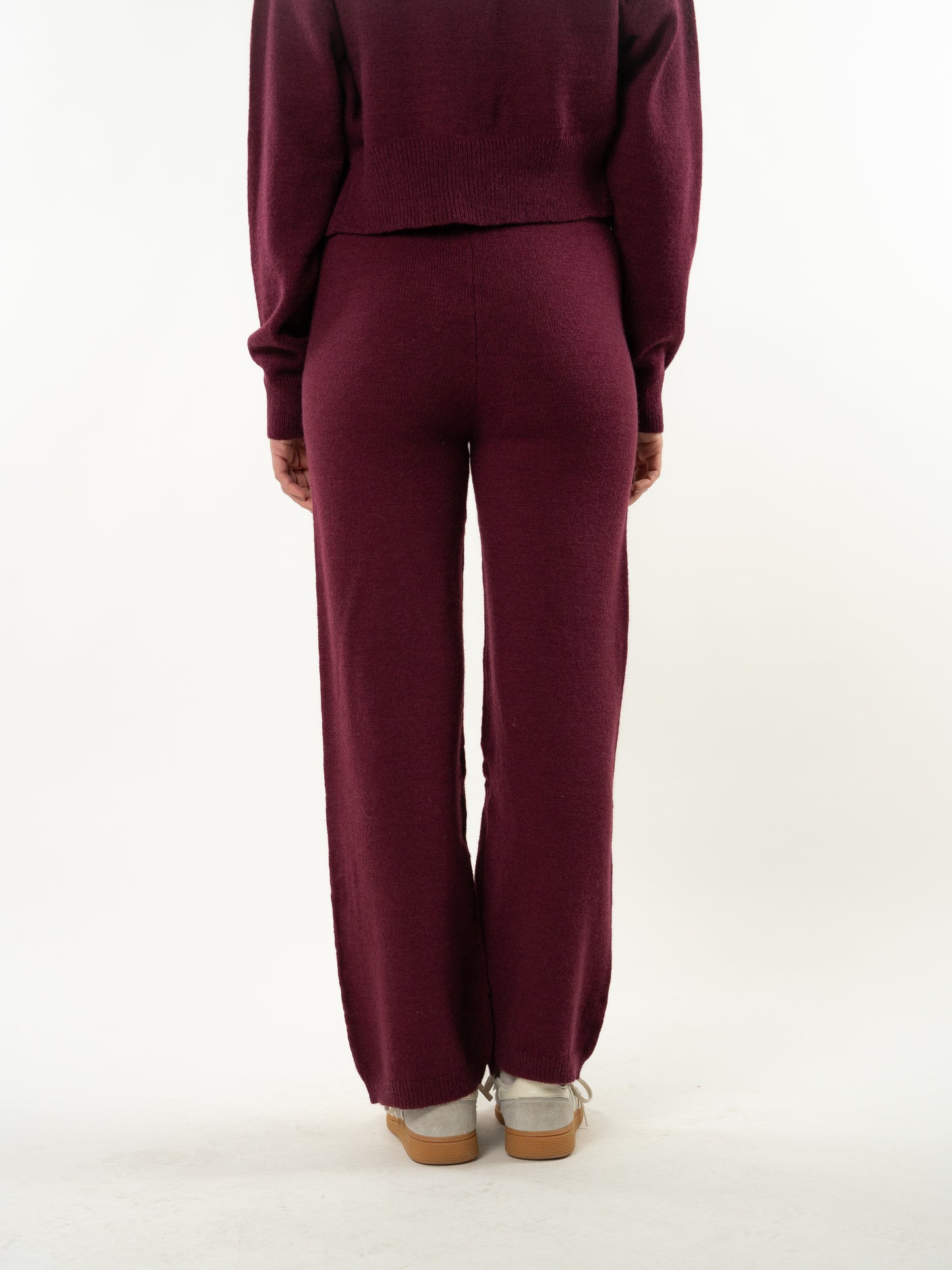 Get Comfy Knit Pants - Bordeaux