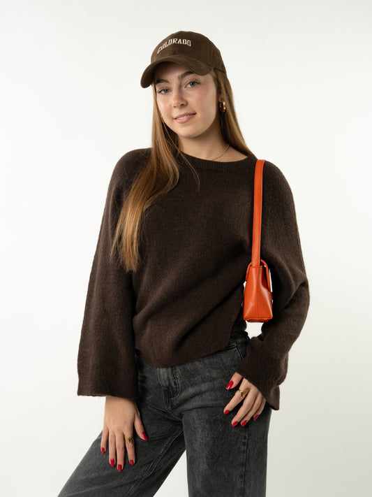 Langarm Pullover Emilia - Chocolate