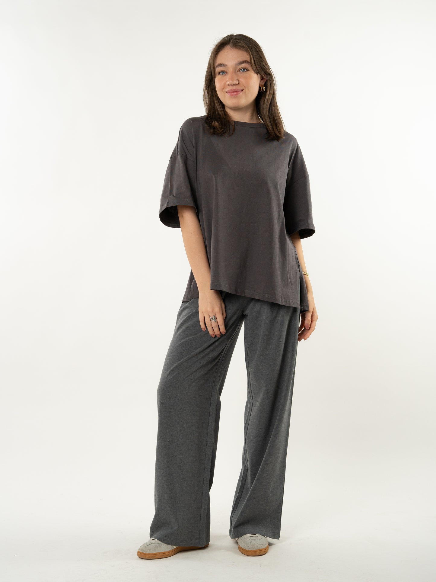 Basic Oversize T-Shirt - Anthrazit