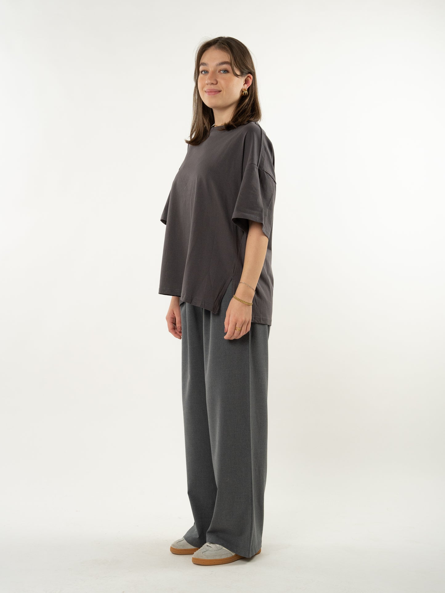 Basic Oversize T-Shirt - Anthrazit