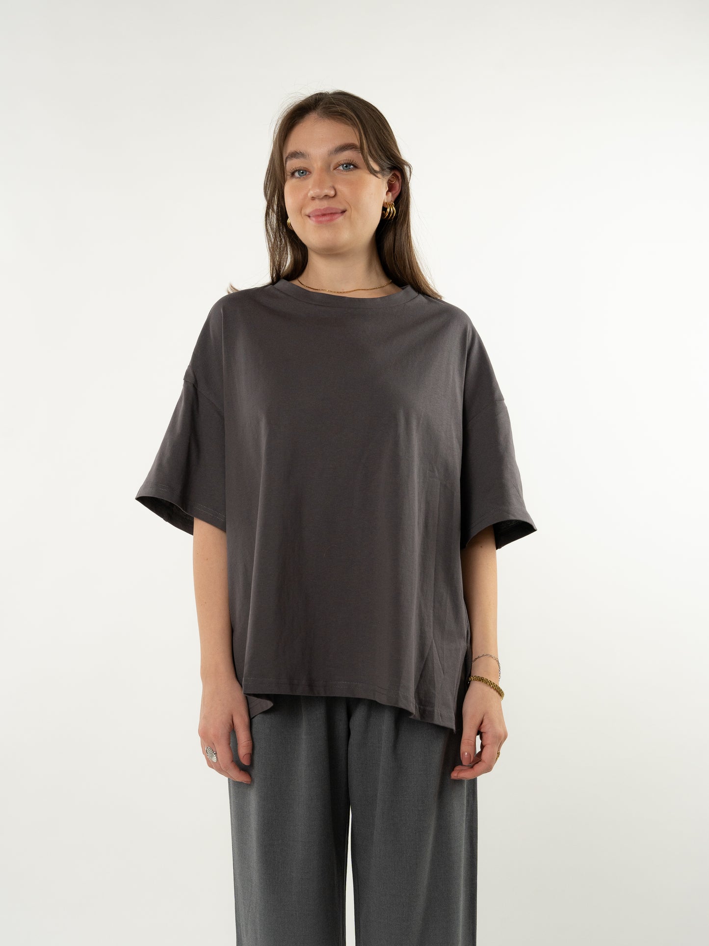 Basic Oversize T-Shirt - Anthrazit