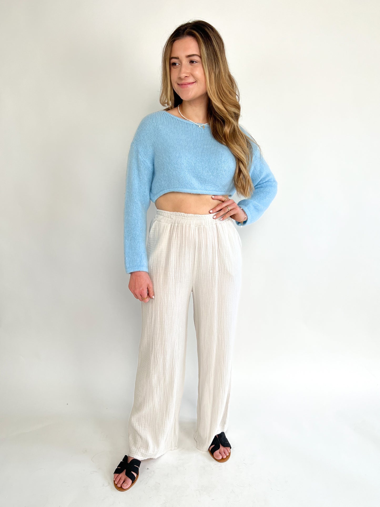 Cropped Strickpullover  kurz geschnittener Strickpullover