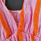 ZWEITELIEBE 512 Musselin Midikleid Milos Wide Stripes - Rosa/Orange - vom Umtausch ausgeschlossen -