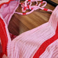 ZWEITELIEBE 440 Musselin Midikleid Milos Wide Stripes - Rosa/Rot - vom Umtausch ausgeschlossen -