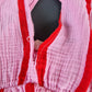 ZWEITELIEBE 502 Musselin Midikleid Milos Wide Stripes - Rosa/Rot - vom Umtausch ausgeschlossen -