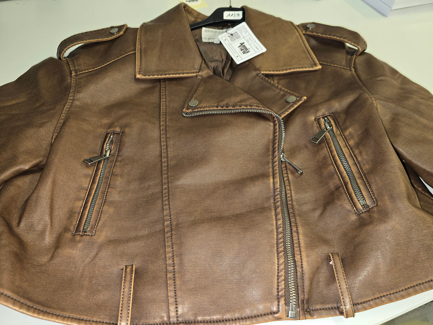 LUCKY DEAL 1159 Wild Soul Leather Jacket - Braun - vom Umtausch ausgeschlossen -