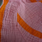 ZWEITELIEBE 514 Musselin Midikleid Milos Wide Stripes - Pink/Orange - vom Umtausch ausgeschlossen-